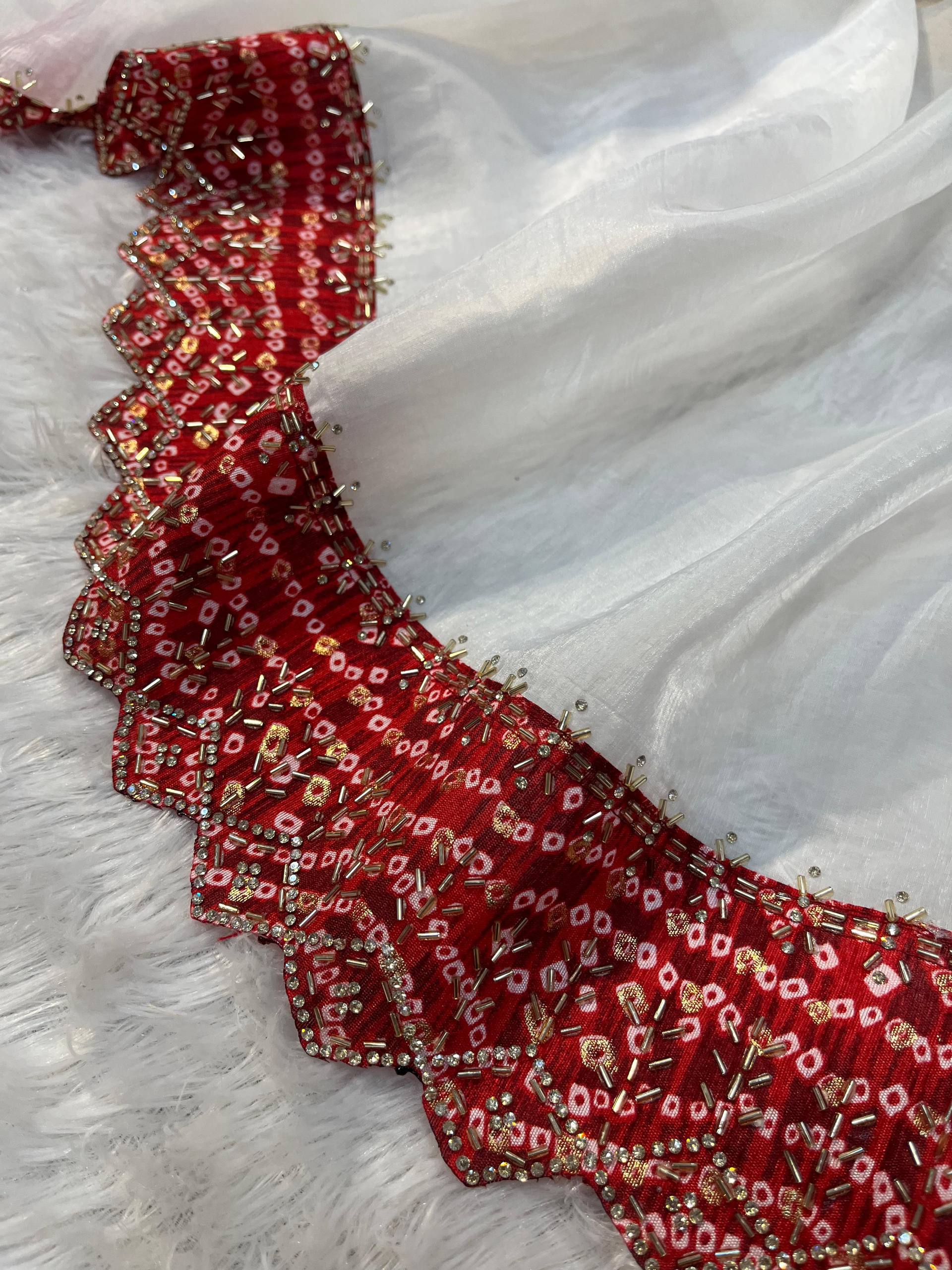 Navratri Saree with Beads & Stone Handwork – Stylish & Comfortable Khatuvastra saree