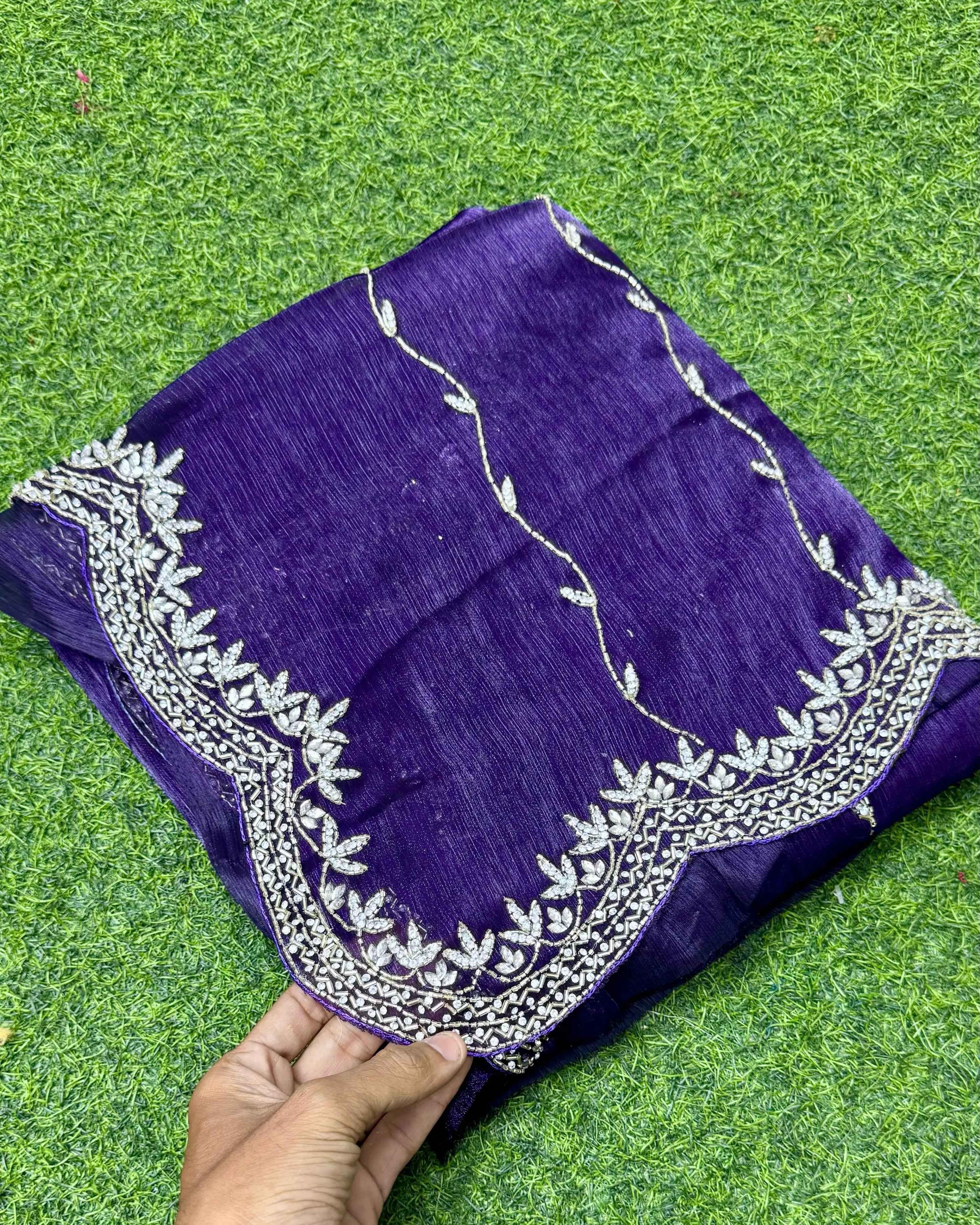 New Wedding wear and Party Wear Zimmy choo saree✨🥰 With Heavy Cut dana and Jarkhan Work 🎁✅