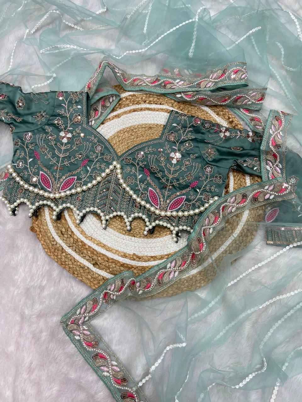 "Royal Net Embroidery Premium Designer Saree with Hand Diamond Work -2500 Diamond Lace Border"