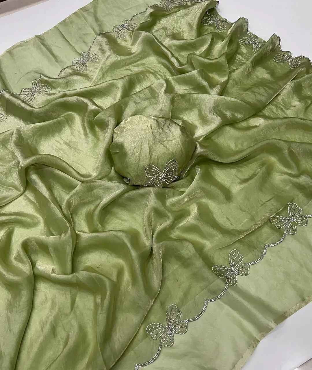 Party Wear Purple Space Silk 🦋Butterfly Diamond Designer Saree 💖✨🦋